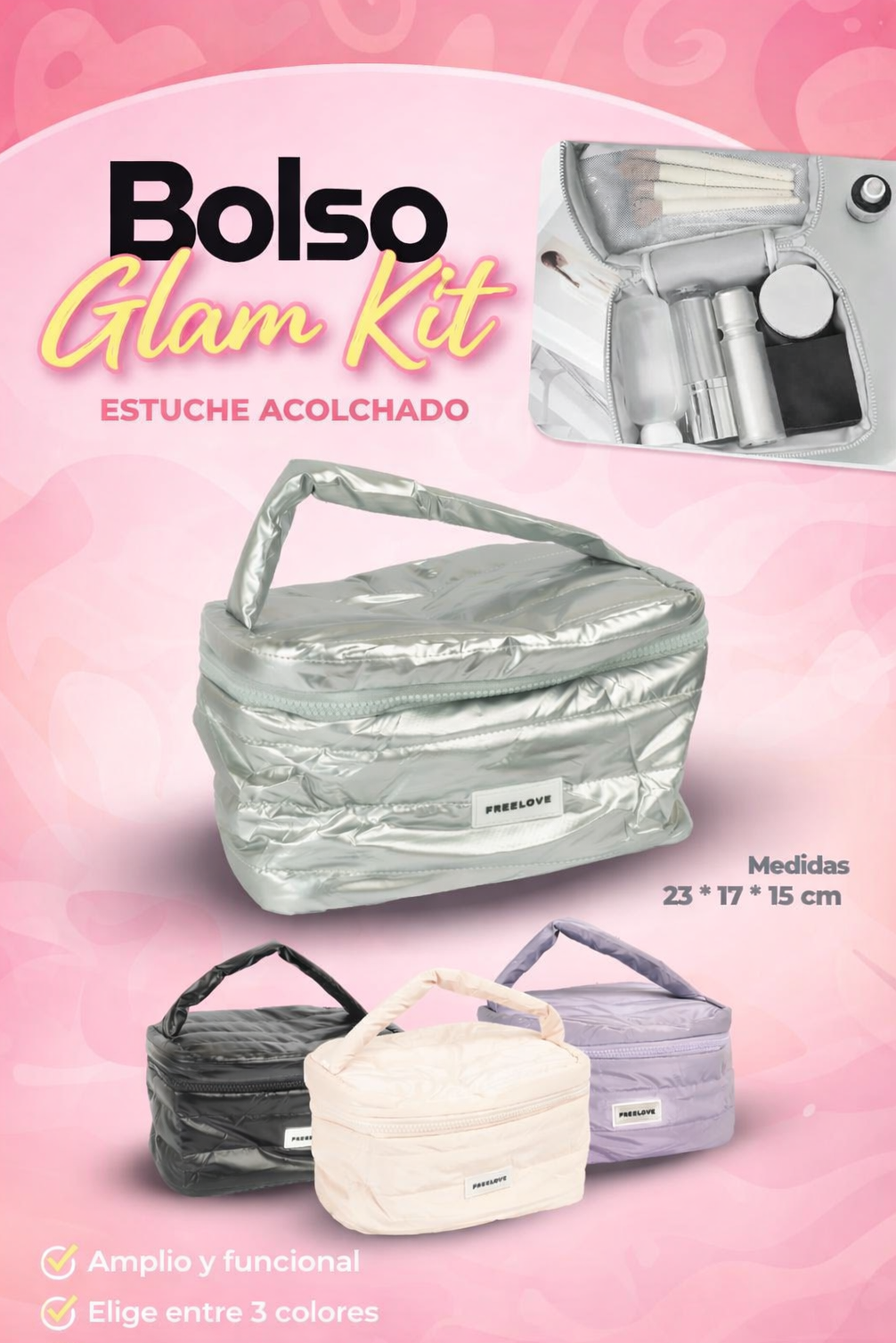 Bolso Glam acolchado